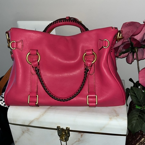 Dooney & Bourke Florentine Large Fuchsia Satchel - Picture 2 of 15